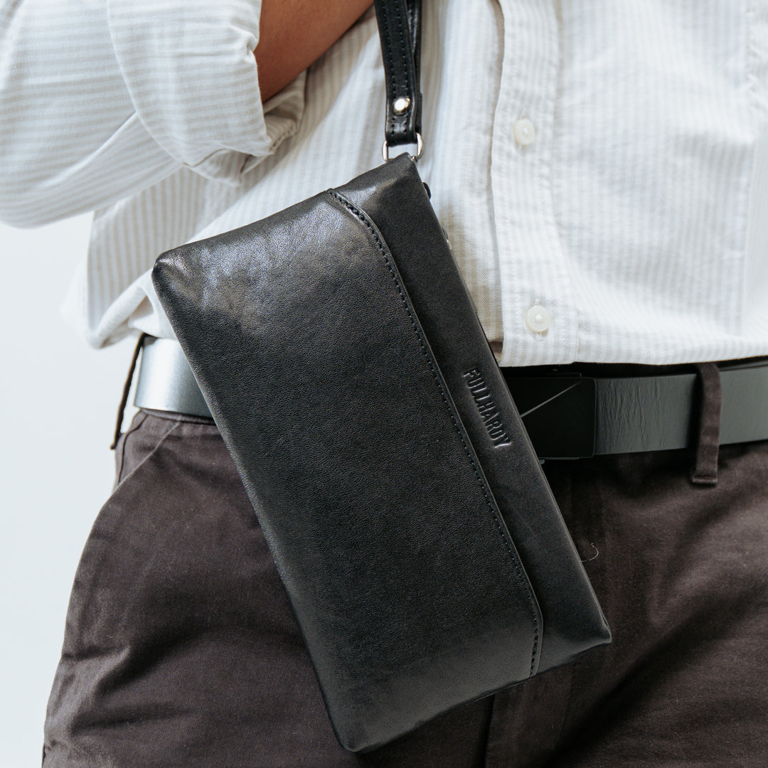 Tas Genggam Pouch Kulit - BLCKA 2501-1 BL