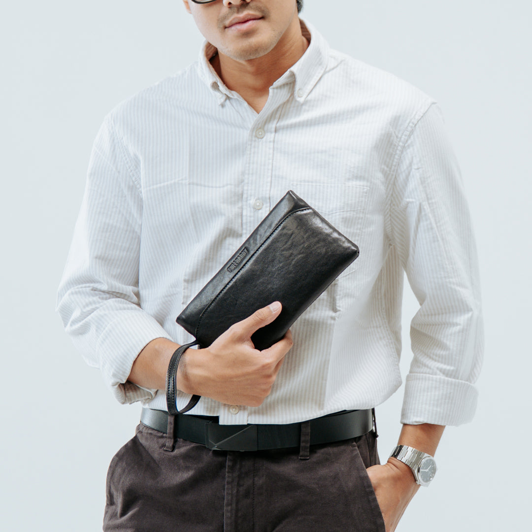 Tas Genggam Pouch Kulit - BLCKA 2501-1 BL