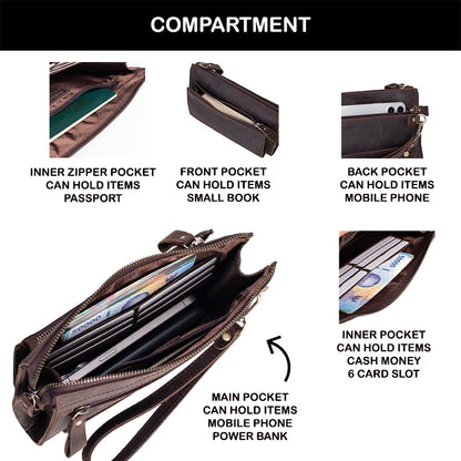 Tas Genggam Pouch Kulit - FKCKH 240310 CF