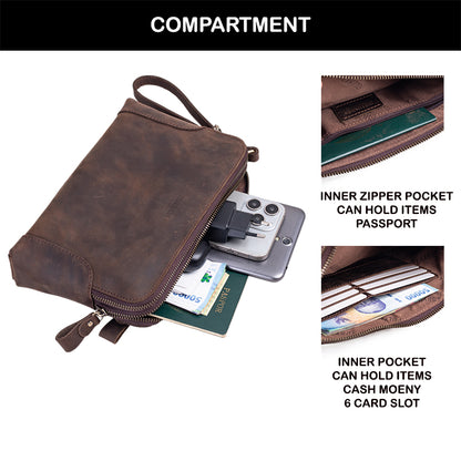 Tas Genggam Pouch Kulit - FKCKN 240307 CF