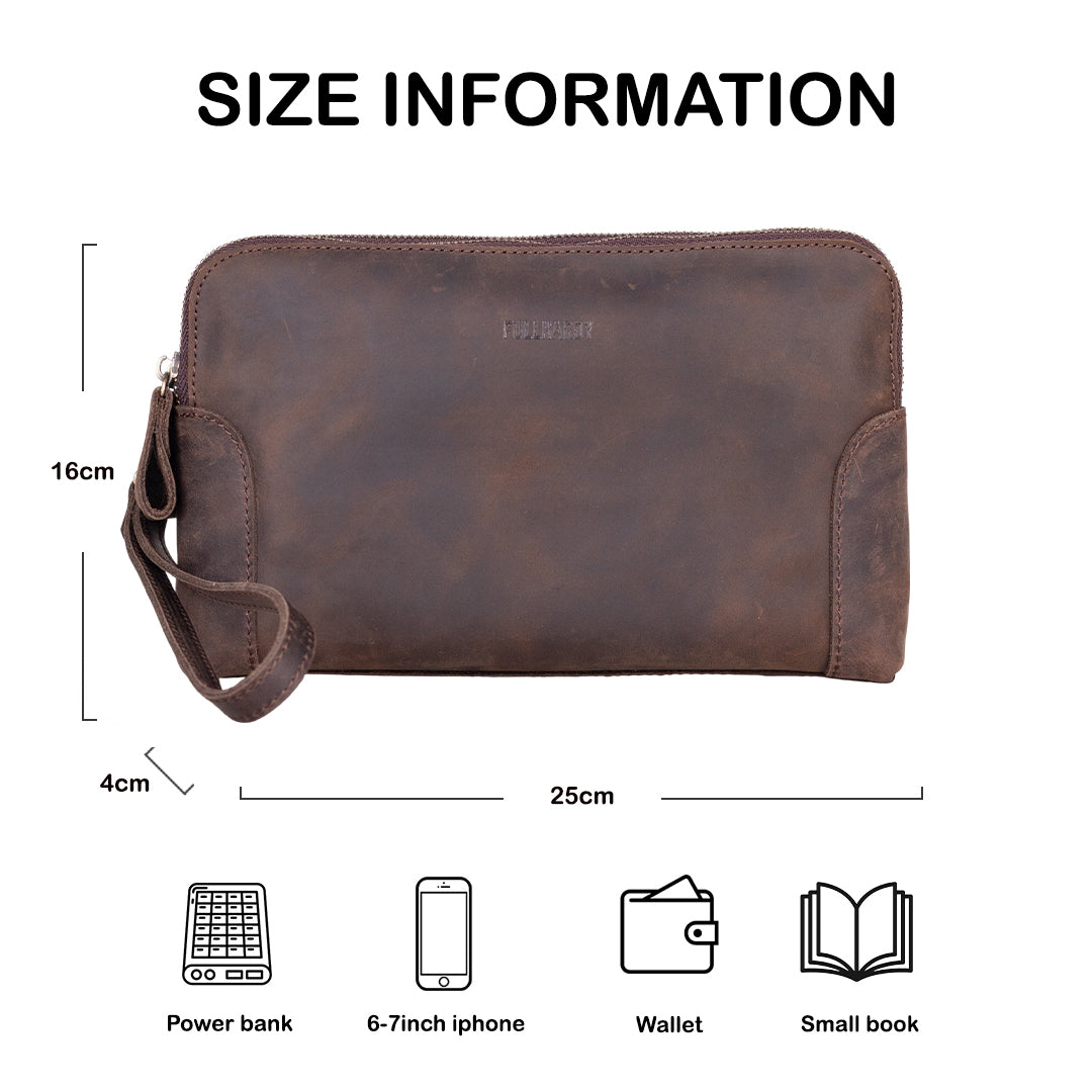 Tas Genggam Pouch Kulit - FKCKN 240307 CF