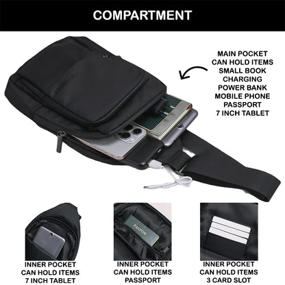 Tas Selempang Polyester - PLSK 77908 BL