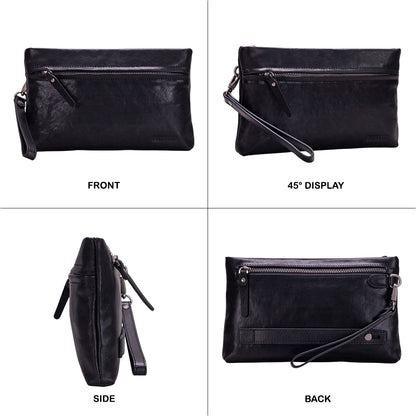 Tas Genggam Pouch Kulit - BLCK 8194