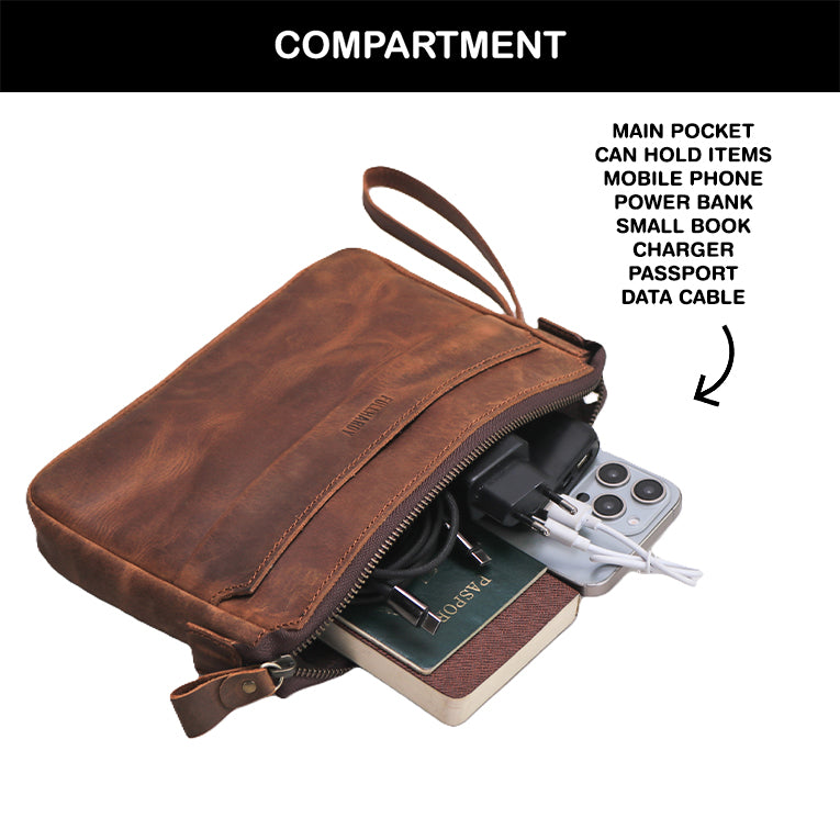 Tas Genggam Pouch Kulit - FKCKH 1176-1