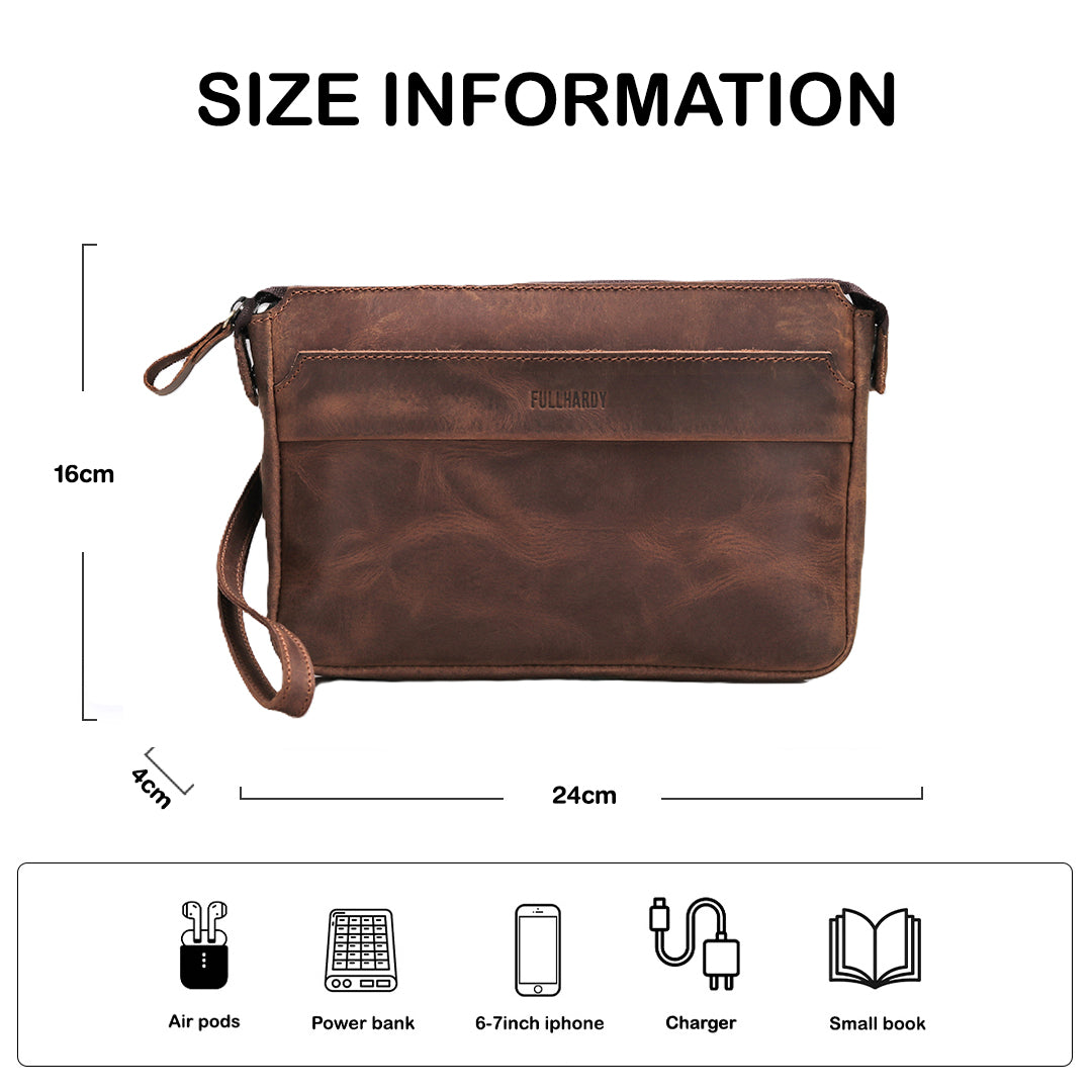 Tas Genggam Pouch Kulit - FKCKH 1176-1