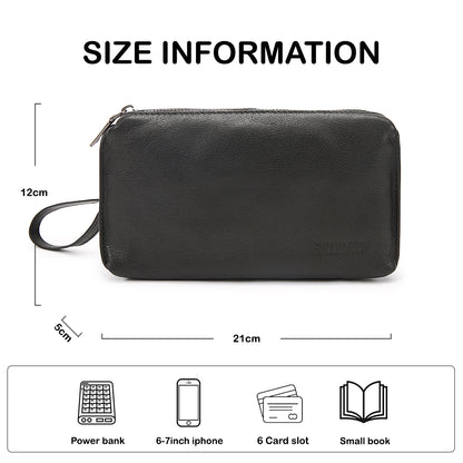 Tas Genggam Pouch Kulit - BLCK 8572-1 BL