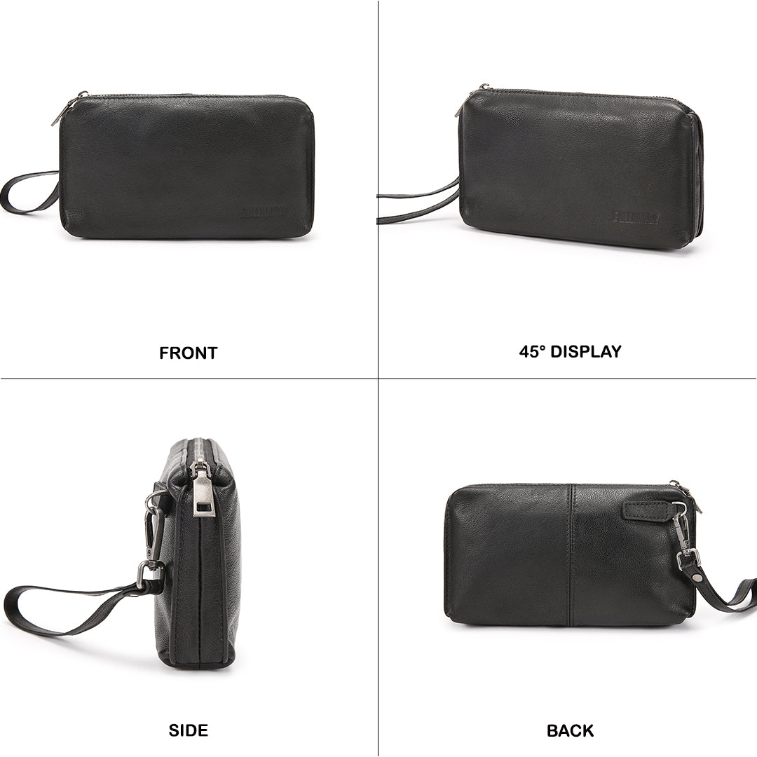Tas Genggam Pouch Kulit - BLCK 8572-1 BL