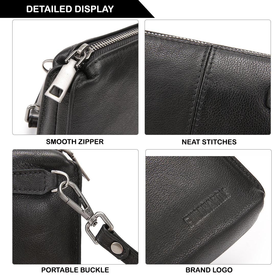 Tas Genggam Pouch Kulit - BLCK 8572-1 BL